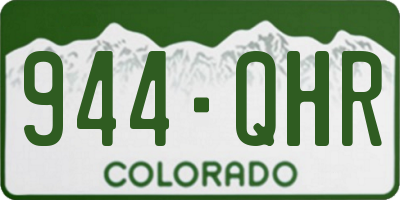 CO license plate 944QHR
