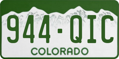 CO license plate 944QIC
