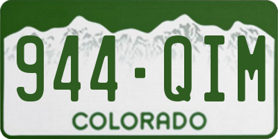 CO license plate 944QIM