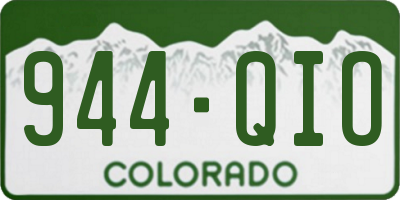 CO license plate 944QIO