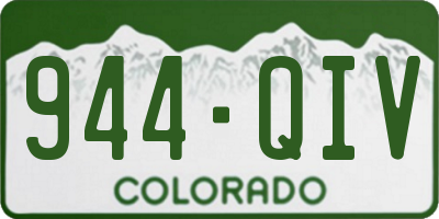 CO license plate 944QIV