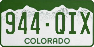 CO license plate 944QIX