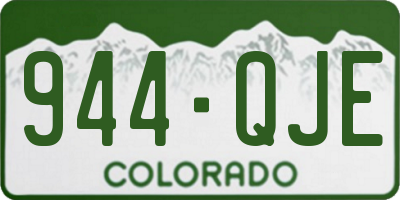 CO license plate 944QJE