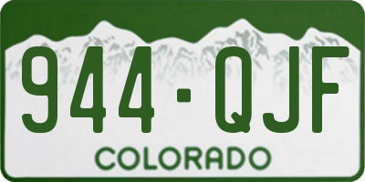 CO license plate 944QJF