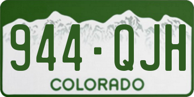 CO license plate 944QJH