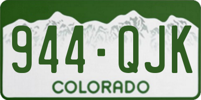 CO license plate 944QJK
