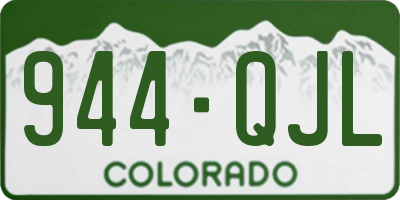 CO license plate 944QJL