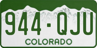 CO license plate 944QJU