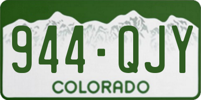 CO license plate 944QJY