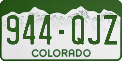 CO license plate 944QJZ