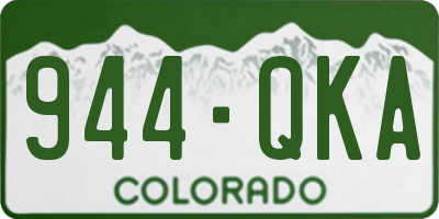 CO license plate 944QKA