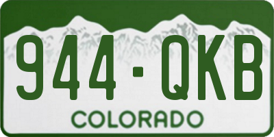 CO license plate 944QKB