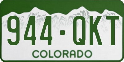 CO license plate 944QKT