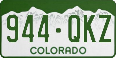CO license plate 944QKZ