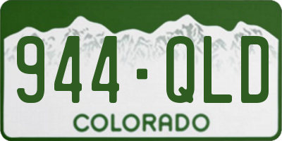 CO license plate 944QLD
