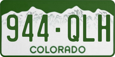 CO license plate 944QLH
