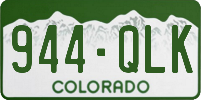 CO license plate 944QLK