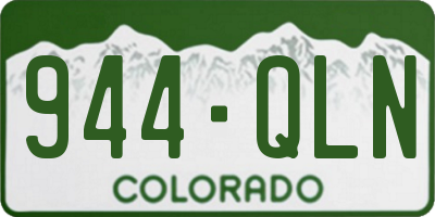 CO license plate 944QLN