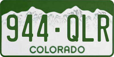 CO license plate 944QLR