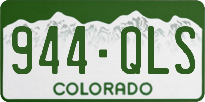 CO license plate 944QLS