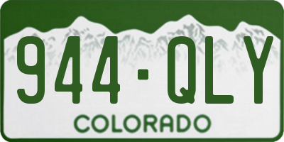 CO license plate 944QLY
