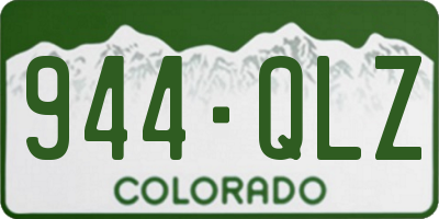 CO license plate 944QLZ
