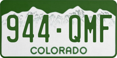 CO license plate 944QMF