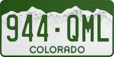 CO license plate 944QML