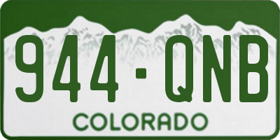 CO license plate 944QNB