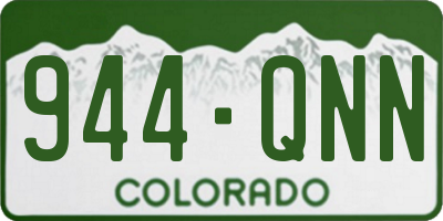 CO license plate 944QNN
