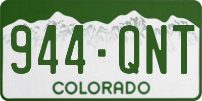 CO license plate 944QNT