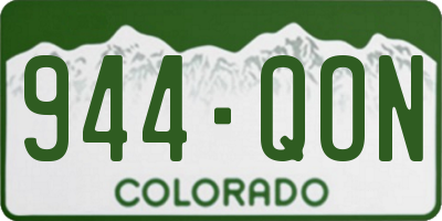 CO license plate 944QON