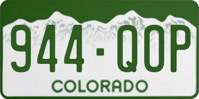 CO license plate 944QOP