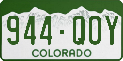CO license plate 944QOY