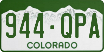CO license plate 944QPA