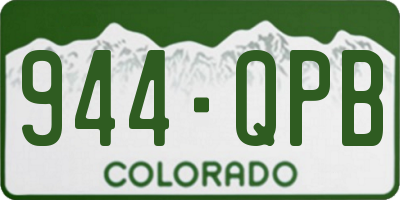 CO license plate 944QPB