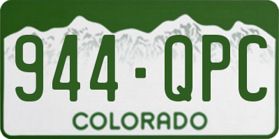 CO license plate 944QPC