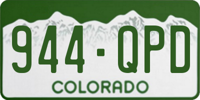 CO license plate 944QPD
