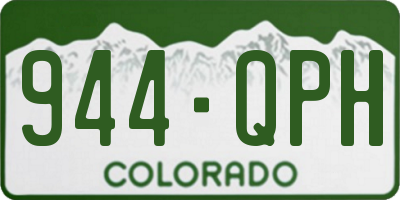 CO license plate 944QPH