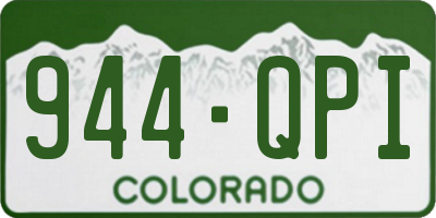 CO license plate 944QPI