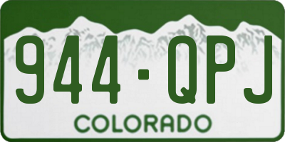 CO license plate 944QPJ