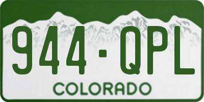 CO license plate 944QPL