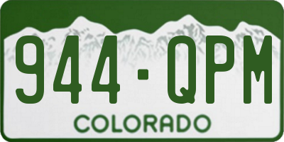 CO license plate 944QPM