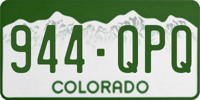 CO license plate 944QPQ