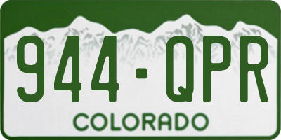 CO license plate 944QPR