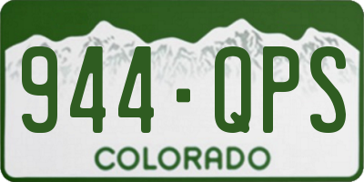 CO license plate 944QPS