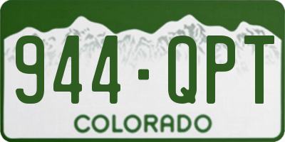 CO license plate 944QPT