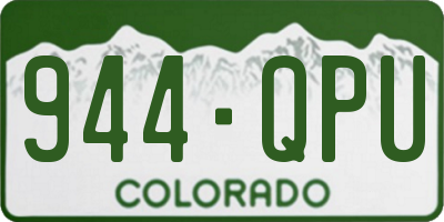 CO license plate 944QPU