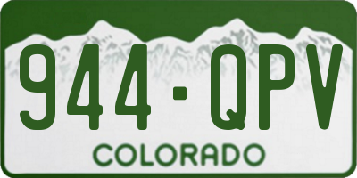 CO license plate 944QPV
