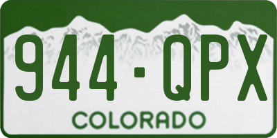 CO license plate 944QPX